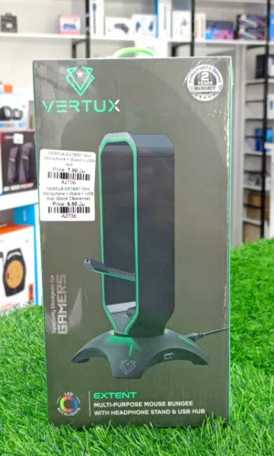 VERTUX EXTENT MULTI-PURPOSE MOUSE BUNGEE WITH HEADPHONE STAND & USB HUB