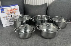 طناجر ستانلس5قطع