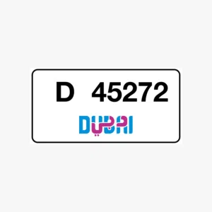Dubai Number plate