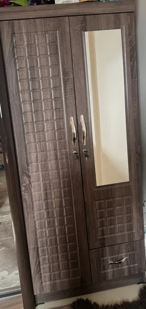 خزانة ملابس باب تعليق باب رفوف