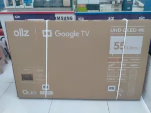 تليفزيون 65 بوصه و55 بوصه جديد بالكرتون ماركة اوولز كفالة زين