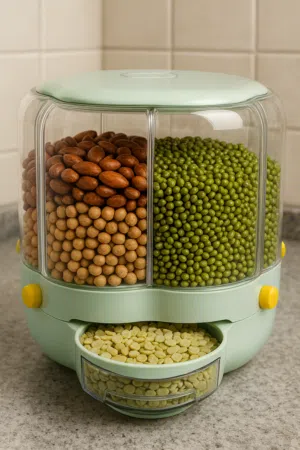 Rotating Rice Barrel – حافظة بقوليات دوّارة