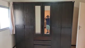 Large 6-Door Wardrobe with Mirror & Drawers – Modern Design, Heavy Duty