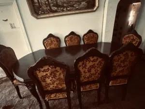 طاولة سفرة خشب زان ثقيل