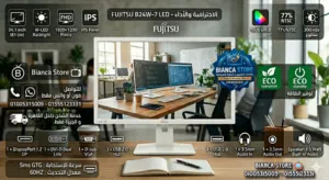شاشة كمبيوتر 24.1 فوچيتسو Fujitsu 24.1 Inch LED FHD IPS Model Fujitsu B24W-7LED كسر زيرو بالكرتونة