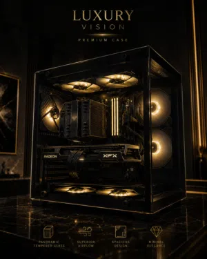 كيس كمبيوتر Gaming RGB جديد كلياً – تصميم فخم جداً