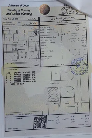 Residential Land for Sale in Al Sharqiya Al Mudaibi
