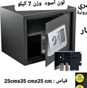 خزنه حديد 7 كيلو للبيع مع رف داخلي جديدة لحفظ الاموال والمجوهرات