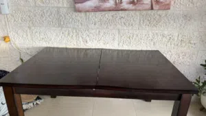 طاولة سفرة خشب فل زان بدون كراسي