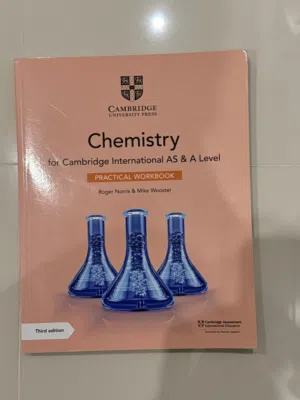 Chemistry Cambridge international AS&A practical book