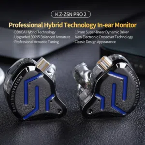 سماعات KZ zsn pro 2 blue one للبيع نضيفات للستار