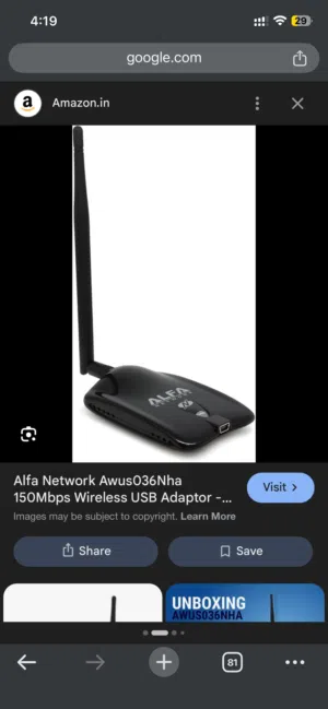 اعلان  بيع جهاز Alfa AWUS NHA