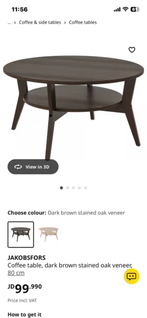 Coffee table طاولة وسط