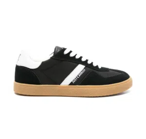 Just Cavalli panelled leather lace-up sneakers size 45