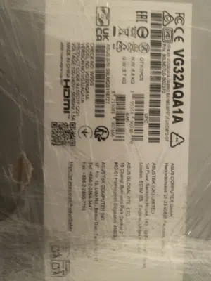 شاشة ASUS TUF Gaming 31.5” 2K 170Hz بحالة ممتاز
