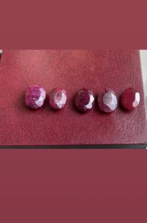 Natural African Red Ruby Oval Shape