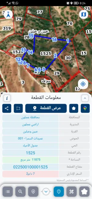 Farm Land for Sale in Ajloun Downtown