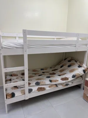 لبيع سرير طابقين من ايكيا IKEA Bunk Bed with 2 Mattresses