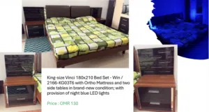 King size bed set