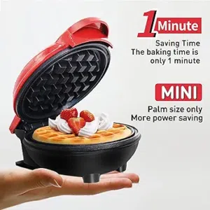 ماكينة وافل ميني صغيرة الرائعه بأقل الأسعار ولفتره محدوده