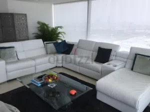 Premium White Leather Recliner Sofa With Storage – Modular C Shape Layout