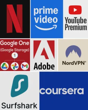 Netflix, other subscriptions....