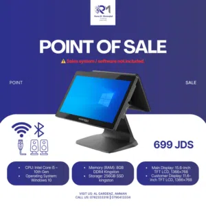 RMZTEK POS  I5/8G/256G 10th Gen 15.6" POS Point of Sale Terminal Screen