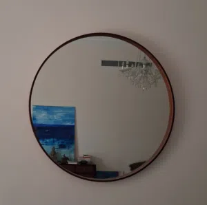 Hanging wall mirror. 100cm diameter.
