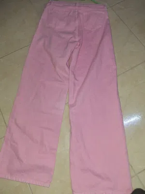 بنطلون جينز نسائي  واسع مقاس L شبه جديد