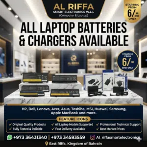 New All Type Brand Of Laptop Charger & Batteries (MacBook Charger) Available In Good Price