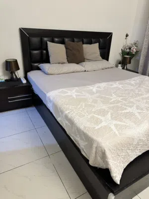 Bed set with two nightstands for sale