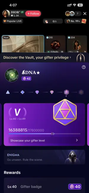 Tiktok 42 Level Account Gifter Level 42 Tiktok Account Social Media Account