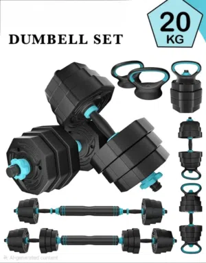 Dumbell set 20kg 6 in 1 plastic