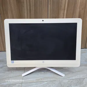 كمبيوتر بشاشة 22 مدمجة الكل في واحد من شركة اتش بي باللون الأبيض آي3 من الجيل السادس مع هارد 500ssd