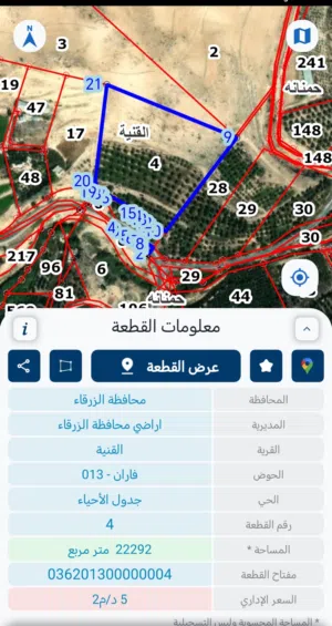 Mixed Use Land for Sale in Zarqa Al-Qnaiya