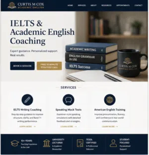 IELTS & Academic English Coaching  Writing, Speaking & American English Training