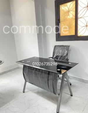 طقم إداري مودرن _ مكتب مدير زجاج سيكورت مقاوم للكسر _ مكاتب مديرين زجاج اثاث مكتبي