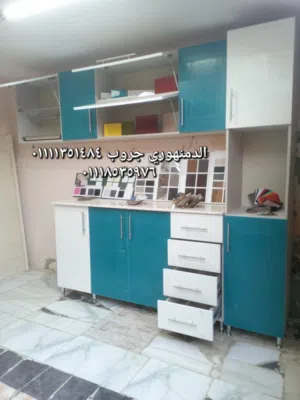 مطبخ مطابخ جاهزه ومطاابخ عموله خشب اكليريك تركي لامع جلوسي ضد المياه والرطوب