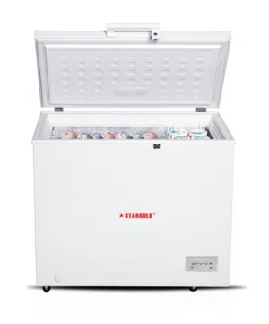 STARGOLD 400 L Compact Chest Freezer with Storage Basket, Energy Efficiency, Adjustable Temperature,