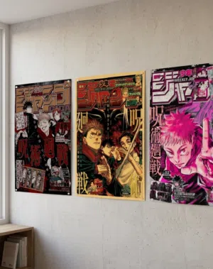 3 لوحات جوجوتسو كايزن انمي شامل تكاليف التوصيل 3 Jujutsu kaisen Posters A2 size