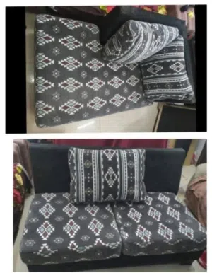 Sofa set for urgent sale in good condition . Price 30 riyal  negotiable .