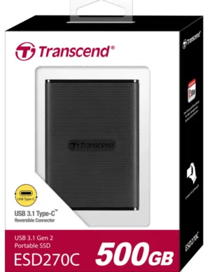 Transcend 500GB ESD270C USB 3.1 Gen 2 Type-C Portable SSD