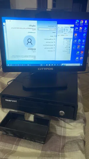 للبيع جهاز كاشير POS شاشة لمسCITYPOS مع درج كاش مافي اي خراب ينفع لي كل شي لي محل او أستعمل شخصي