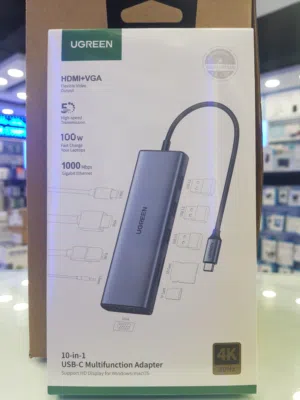 UGREEN USB-C 10 IN 1 Multifunctional Adapter  يوجرين - محول USB-C 10 في 1 متعدد الوظائف