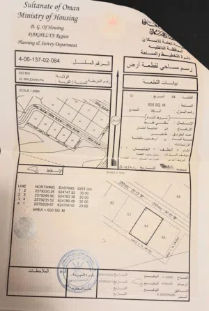 أرض سكنية مميزة للبيع في ولاية بدبد (منطقة المليحة)