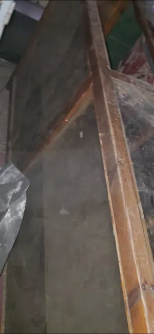 طاوله كبيره 2 متر زجاج وخشب