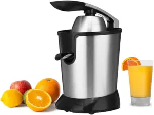 Electric Citrus Juicer  Stainless Steel  Powerful Motor  Easy-Press Lever  For Oranges,