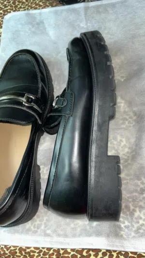 H&M Women Black Chunky Loafer Shoes