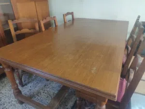 طاولة طعام صاج مع 8 كراسي