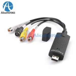 Easycap USB 2.0 Audio TV Video VHS to DVD PC HDD Converter Capture Card Adapter